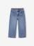 Wide Cropped Trousers with Heart Pockets for Girls stone+striped blue 