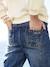 MEDIUM Hip Morphologik Mom Fit Jeans for Girls denim blue+double stone+stone 