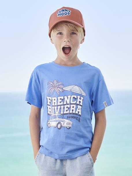 Pure Cotton T-Shirt for Boys azure 