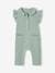 Cotton Gauze Jumpsuit for Babies sage green+terracotta 