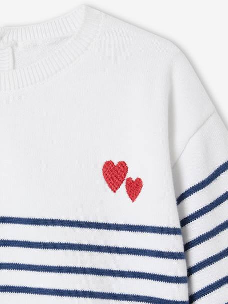 Embroidered Striped Jumper for Babies striped navy blue 