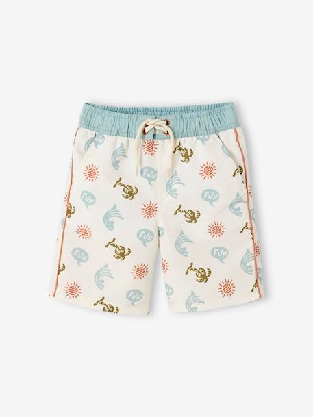 Printed Swim Shorts for Boys printed beige 