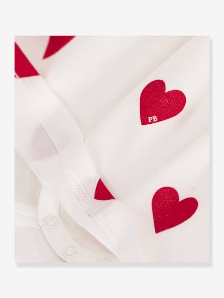 Bodysuit Dress with Heart Print by PETIT BATEAU white 