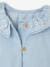 Blouse in Light Denim with Embroidered Collar for Babies bleached denim 