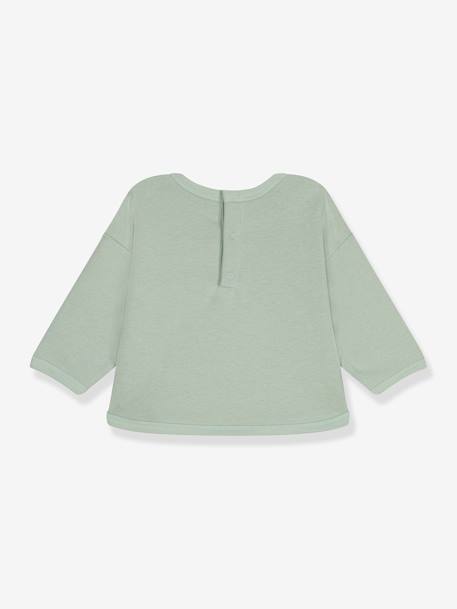 Hearts Sweatshirt for Girls, by PETIT BATEAU almond green 