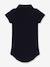 Short Sleeve Bodysuit with Polo Shirt Neckline, by PETIT BATEAU navy blue 