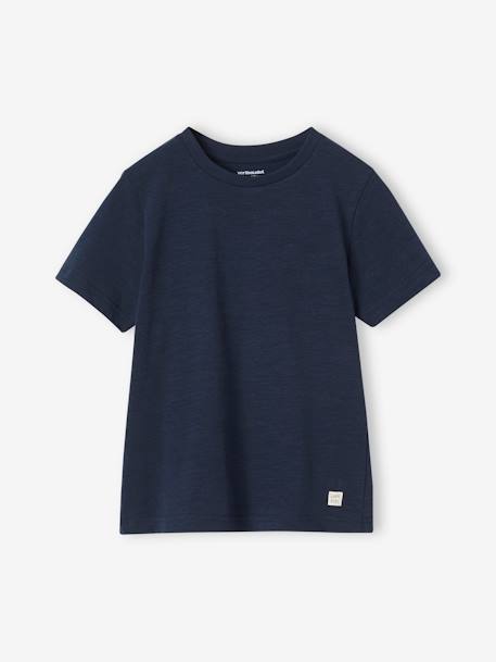 Short Sleeve T-Shirt, for Boys Blue+navy blue+white 