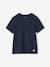 Short Sleeve T-Shirt, for Boys Blue+navy blue+tangerine+white 