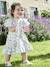 Floral Occasion Wear Dress in Cotton Gauze, for Babies ecru 