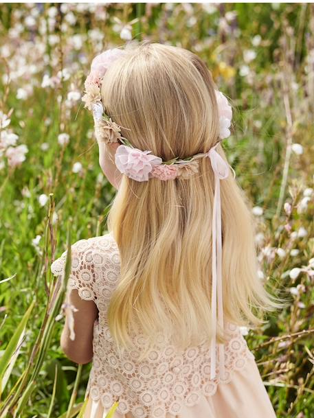 Pink Flower Crown for Girls Light Pink 