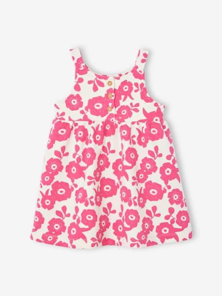 Sleeveless Dress for Babies fuchsia+PINK LIGHT ALL OVER PRINTED 