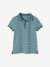 Set of 2 Piqué Knit Polo Shirts for Boys aqua green+BROWN DARK 2 COLOR/MULTICOL 