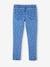 Embroidered Denim-Effect Treggings in Fleece for Girls BLUE MEDIUM SOLID WITH DESIGN+double stone 