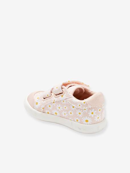 Touch-Fastening Trainers in Canvas for Baby Girls BLUE LIGHT ALL OVER PRINTED+printed pink+printed violet+White 