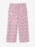 Wide Floral Trousers for Girls rose 