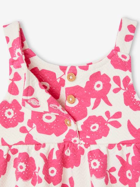 Sleeveless Dress for Babies fuchsia+PINK LIGHT ALL OVER PRINTED 