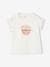 Embroidered T-Shirt with Ruffle on the Sleeves, for Girls ecru 