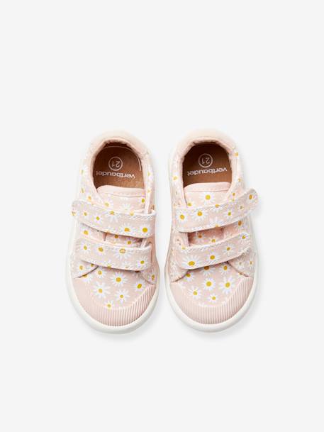 Touch-Fastening Trainers in Canvas for Baby Girls BLUE LIGHT ALL OVER PRINTED+printed pink+printed violet+White 