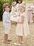 2-in-1 Special Occasion Dress, Macramé Top Layer, for Girls nude pink+WHITE LIGHT SOLID 