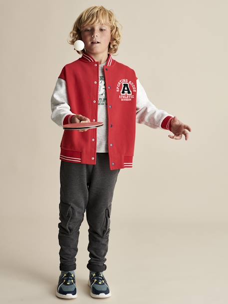 Sports Varsity Jacket for Boys blue+red 