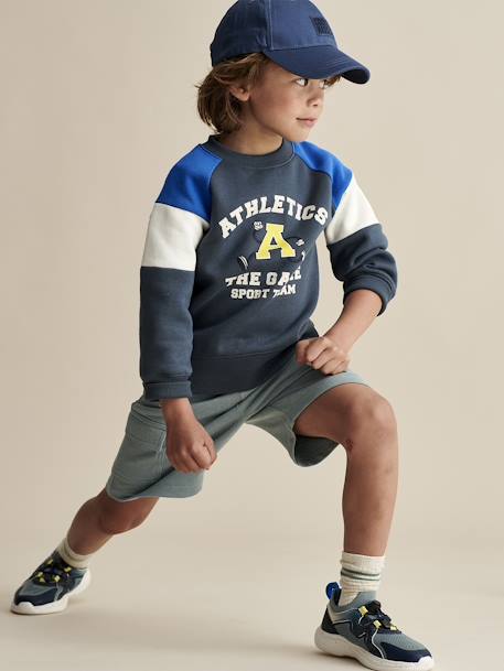 Colourblock Sports Sweatshirt for Boys navy blue 