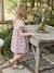 Floral Dress with Ruffled Butterfly Sleeves, for Girls rose 