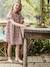 Floral Dress with Ruffled Butterfly Sleeves, for Girls rose 