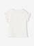 Embroidered T-Shirt with Ruffle on the Sleeves, for Girls ecru 