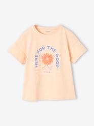 Girls-Tops-T-Shirts-T-Shirt with Shaggy Rags Design & Iridescent Details for Girls