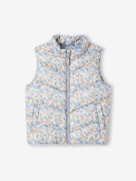 Colourblock Bodywarmer for Girls printed blue 