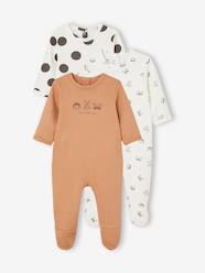 Baby-Pack of 3 Interlock Sleepsuits for Babies, BASICS