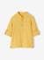 Cotton Gauze Shirt, Roll-Up Sleeves, for Boys BLUE MEDIUM SOLID+ecru+green+yellow 