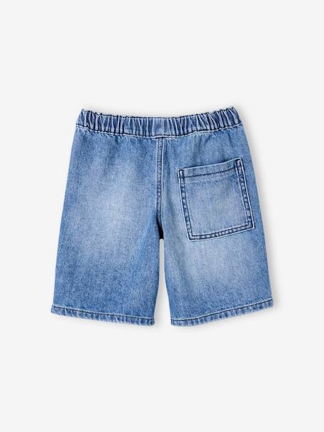 Easy-to-Slip-On Denim Bermuda Shorts for Boys double stone+stone 