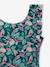 Swimsuit with Tropical Print for Girls fir green 