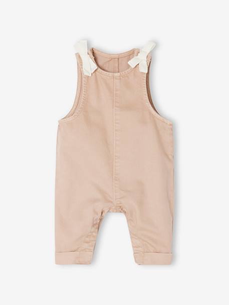 Dungarees with Bow for Newborn Babies cappuccino 