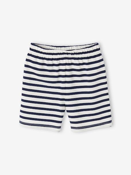 Pack of 2 Striped Pyjamas for Boys navy blue 