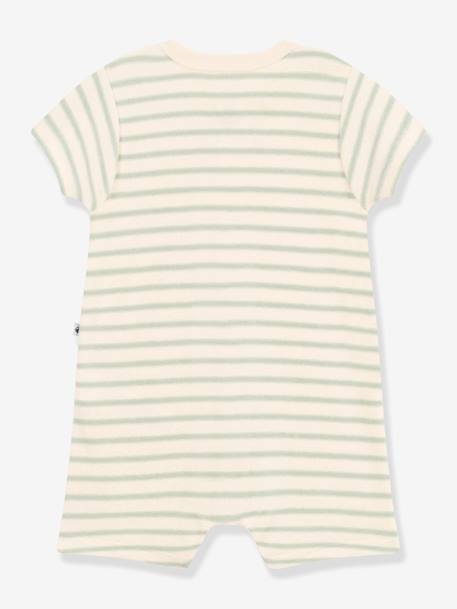 Jumpsuit for Babies by PETIT BATEAU striped green 