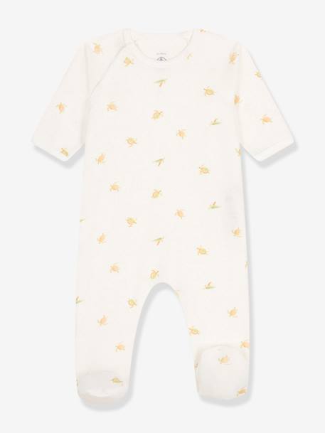 Turtle Sleepsuit by PETIT BATEAU printed white 