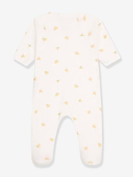 Turtle Sleepsuit by PETIT BATEAU printed white 