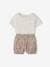 T-Shirt with Collar & Floral Shorts Combo for Newborns ecru 