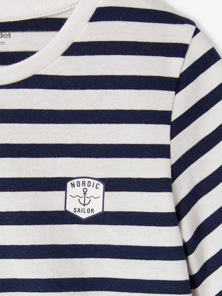 Pack of 2 Striped Pyjamas for Boys navy blue 