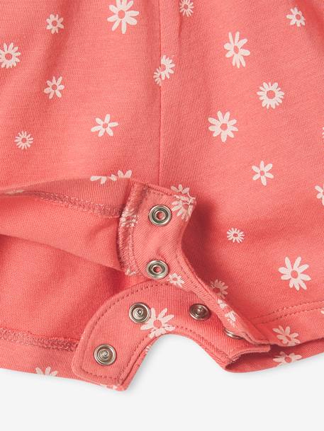 Basics Jumpsuit for Babies coral+striped yellow 