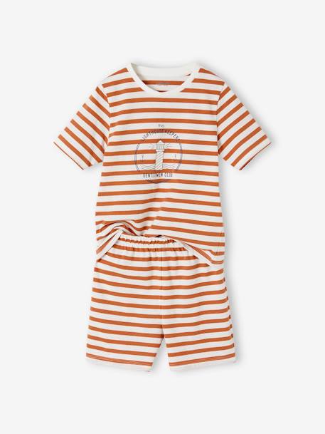 Pack of 2 Striped Pyjamas for Boys navy blue 