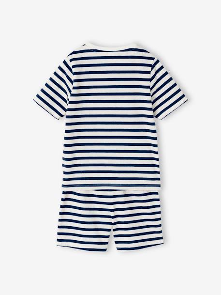 Pack of 2 Striped Pyjamas for Boys navy blue 