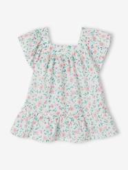 Baby-Floral Dress with Butterfly Sleeves for Babies