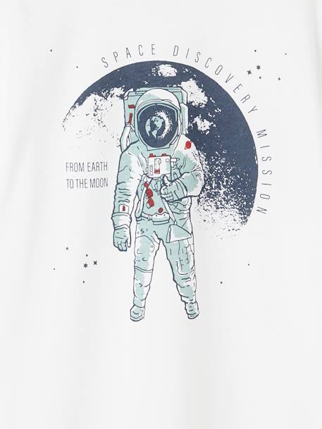 T-Shirt with Astronaut Motif for Boys ecru 