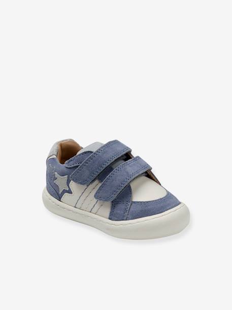 Hook-&-Loop Trainers in Leather for Babies ecru 