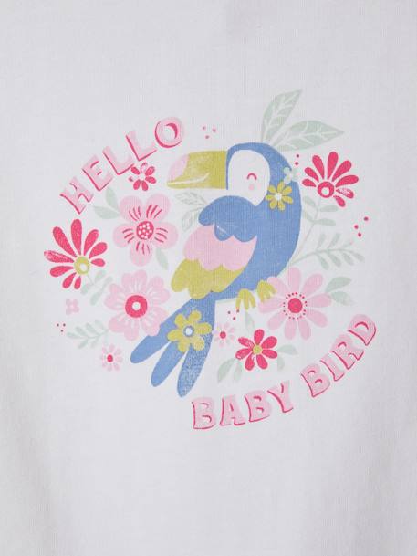 Toucan T-Shirt with Ruffles on the Sleeves, for Babies ecru 