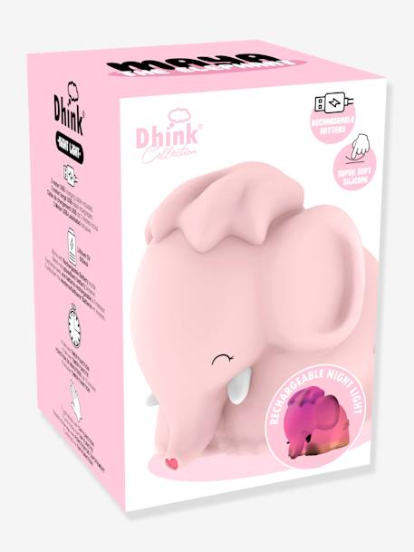 Smooth, Rechargeable Night Light, Maya the Elephant - DHINK KONTIKI rose 