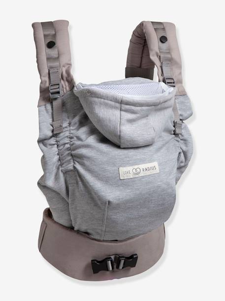 Physiological Baby Carrier, HoodieCarrier 2 by LOVE RADIUS black+grey+printed black 